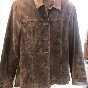 Kate Hill Size 10 Brown Suede Jacket